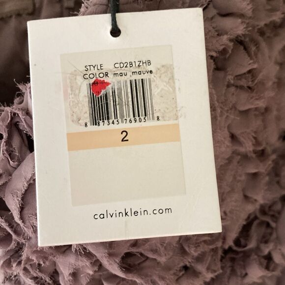 Calvin Klein Strapless Sweetheart Neckline Lined Mauve Dress Size 2 New - Picture 4 of 10